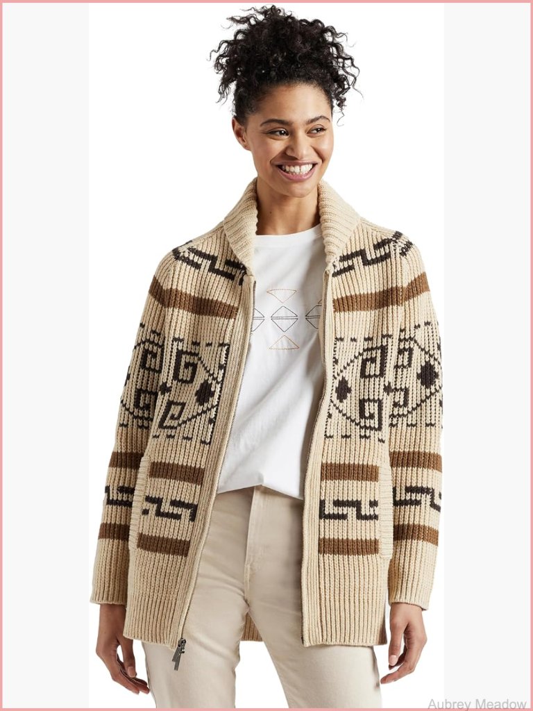 Heavy Cable Knit Cardigan Sweater For Women